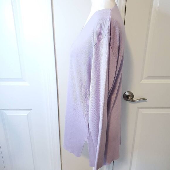 St. Michael Marks Spencer Lilac Vneck tunic sweater L - Picture 4 of 9